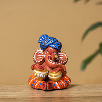 Handpainted Eco-friendly Clay Musician Ganesha Idol