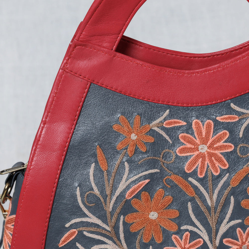 crewel embroidery hand bag