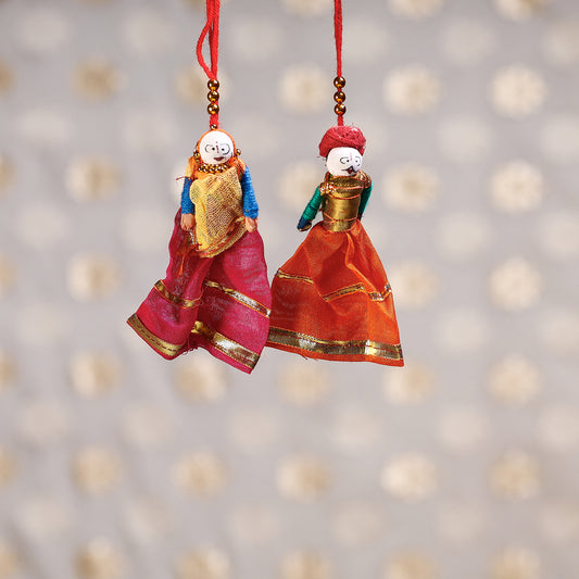Rajasthani Couple Handmade Hanging/Kathputli