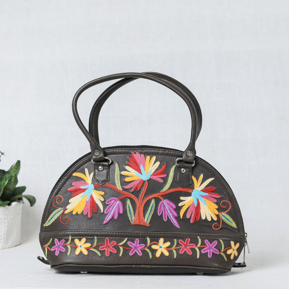 crewel embroidery hand bag