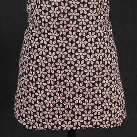 Buy Black Tagai Work Block Print Cotton Kurta Material