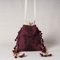 embroidery sling potli bag 