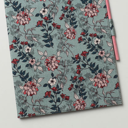 Floral Printed Handcrafted File Folder with Pencil