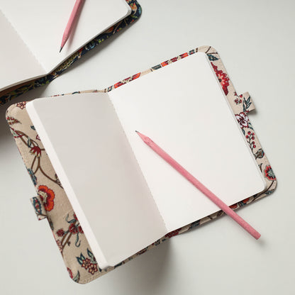 Floral Printed Handmade Classic Notebook with Pencil (Large)