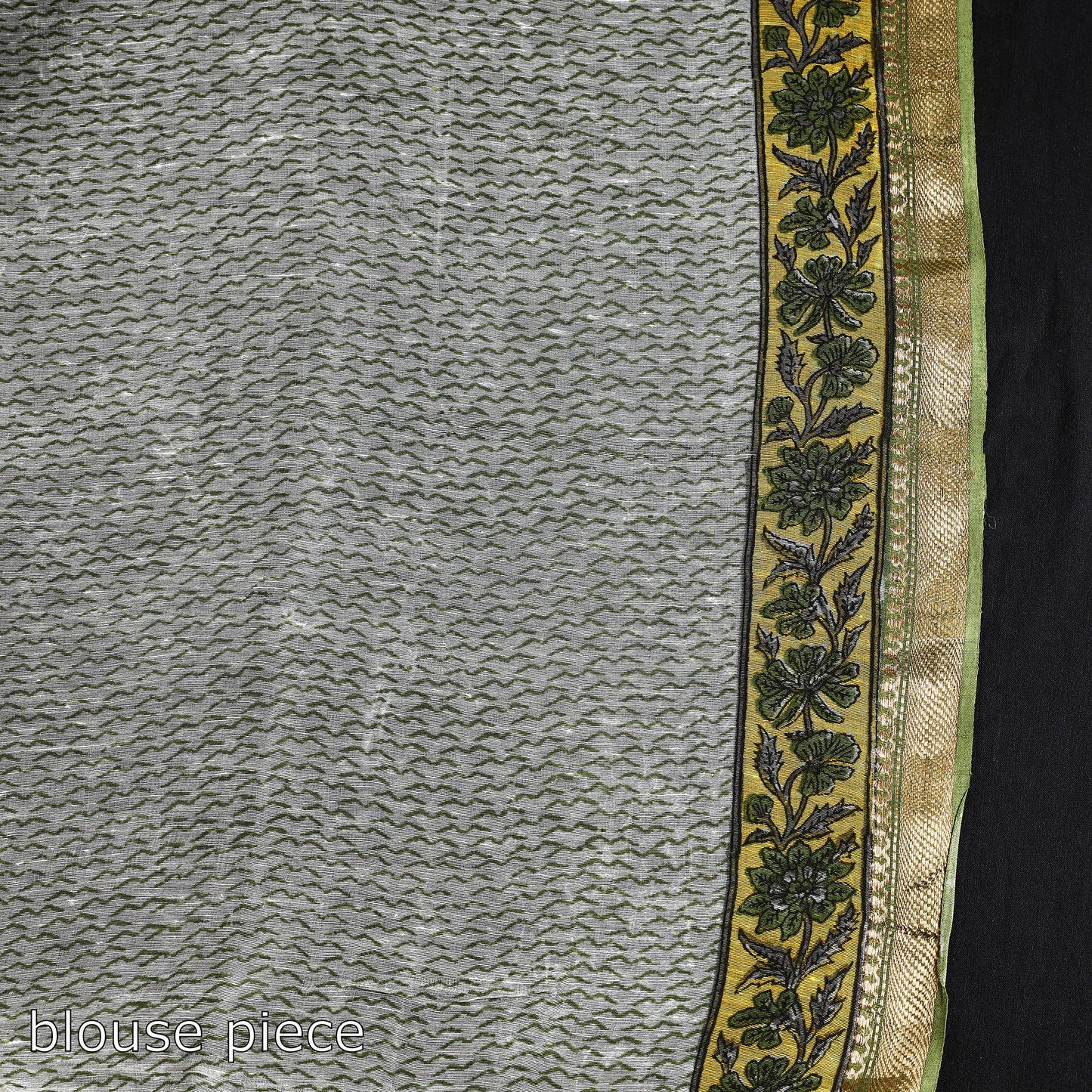 Yellow - Sanganeri Block Printed Chanderi Silk Saree