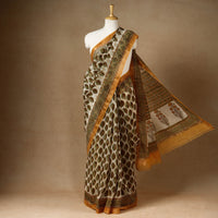 Sanganeri Block Printed Chanderi Silk Saree
