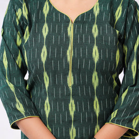 Buy iTokri Casuals - Ikat Weave Cotton Long Kurta Online at iTokri.com