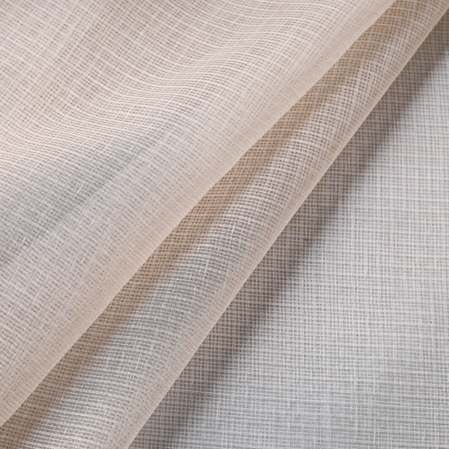 White - Plain Weaving Kota Doria Cotton Fabric 12