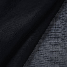 Buy Black Plain Weaving Cotton Kota Doria Fabric 