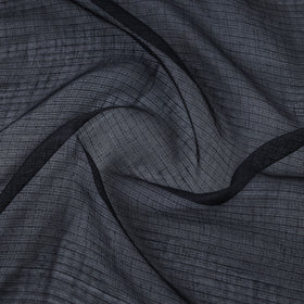 Buy Black Plain Weaving Cotton Kota Doria Fabric 