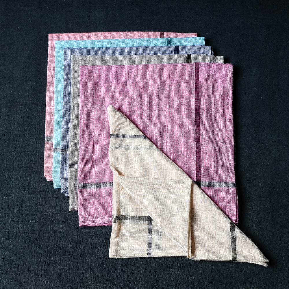 Buy Set of 6 - Aha Vastra! Pure Handloom Cotton Table Napkin Online at iTokri.com