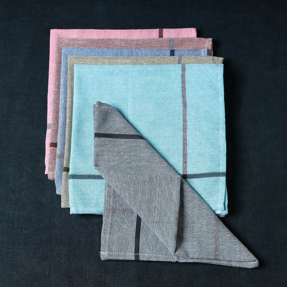 Buy Set of 6 - Aha Vastra! Pure Handloom Cotton Table Napkin Online at iTokri.com