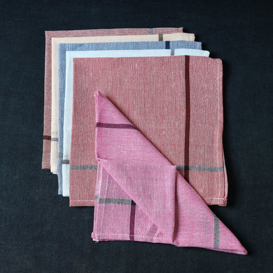 Set of 6 - Aha Vastra! Pure Handloom Cotton Table Napkin - 18 inches