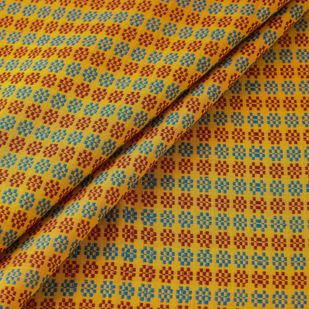 Yellow - Bodoweaves Handloom Cotton Fabric