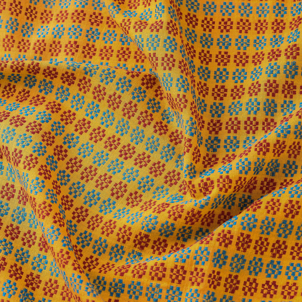 Yellow - Bodoweaves Handloom Cotton Fabric