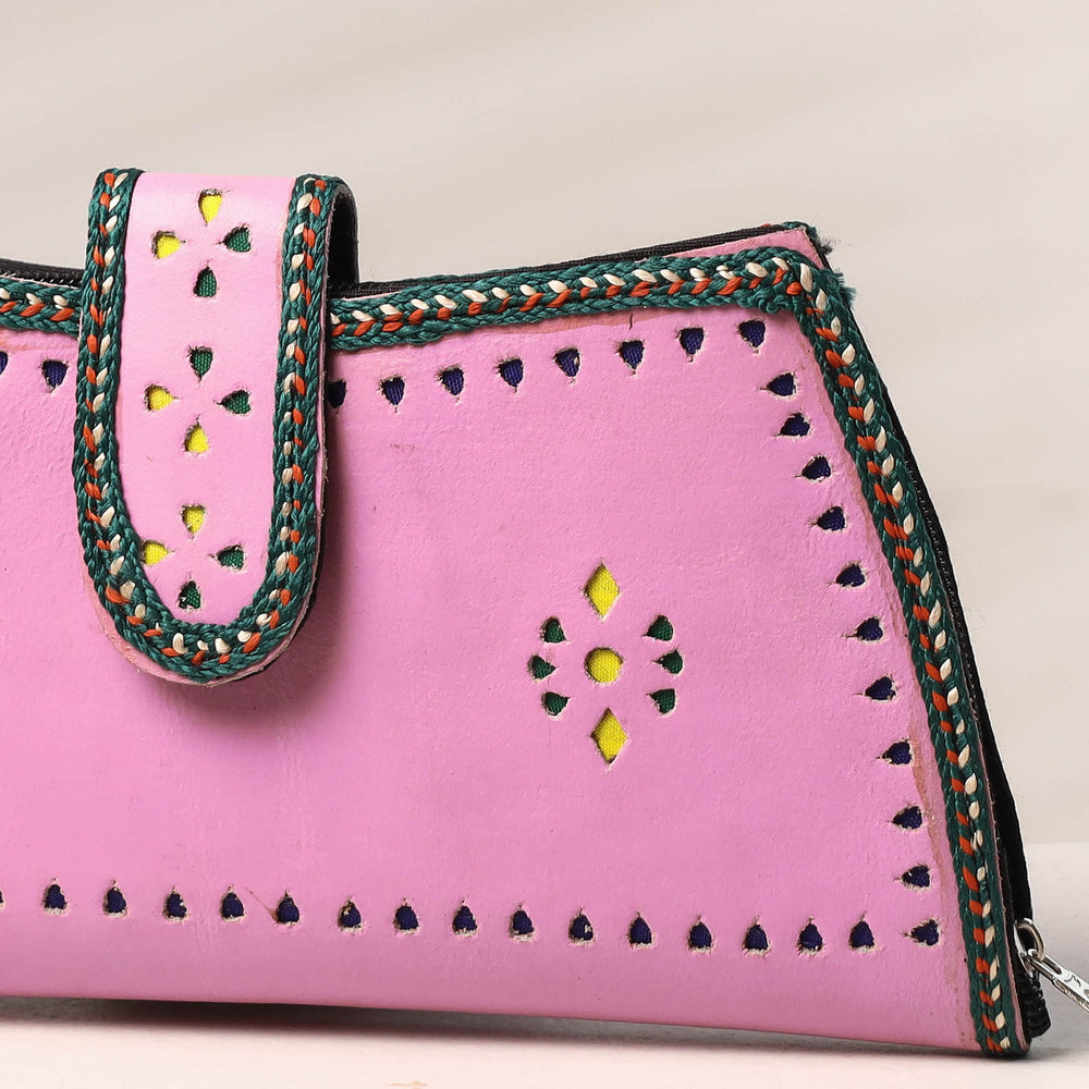 kutch leather clutch