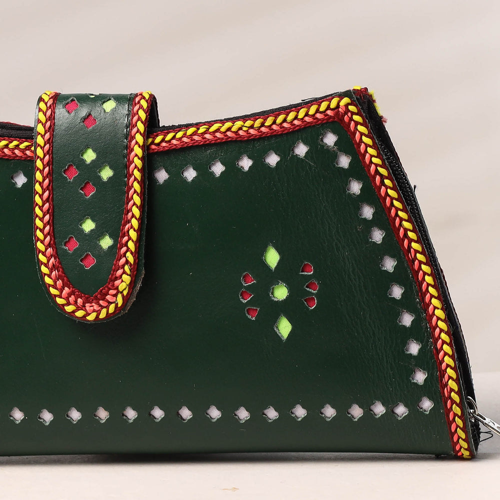 kutch leather clutch