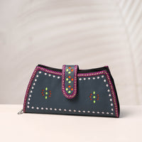 kutch leather clutch