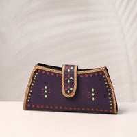 kutch leather clutch