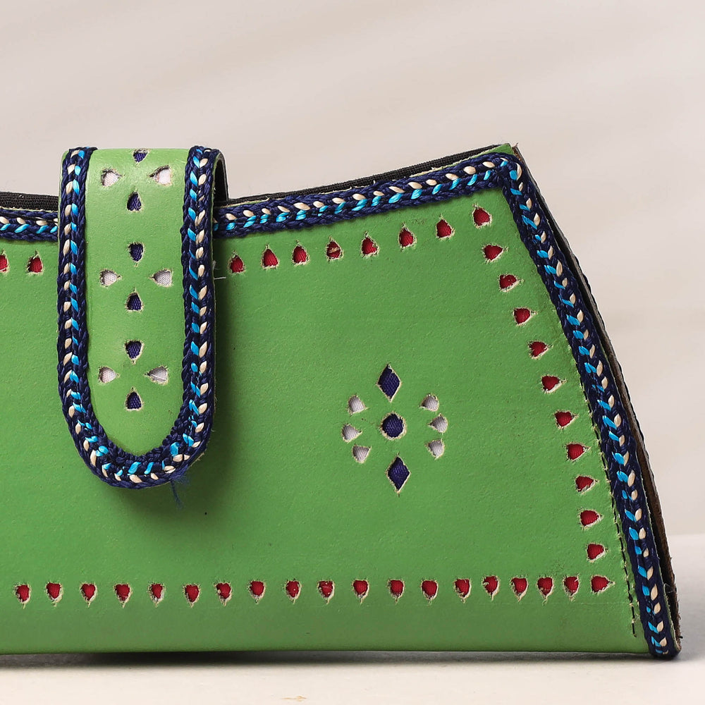 kutch leather clutch