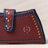 kutch leather clutch