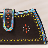 kutch leather clutch