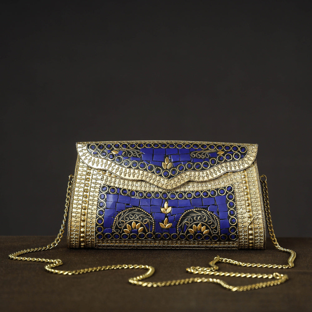 Buy Shakuntla Vintage Women's Blue Metal Clutch Online at Best Prices in  India - JioMart.