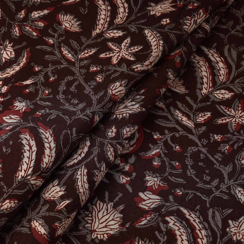 Brown - Bagru Block Print Cotton Fabric 09