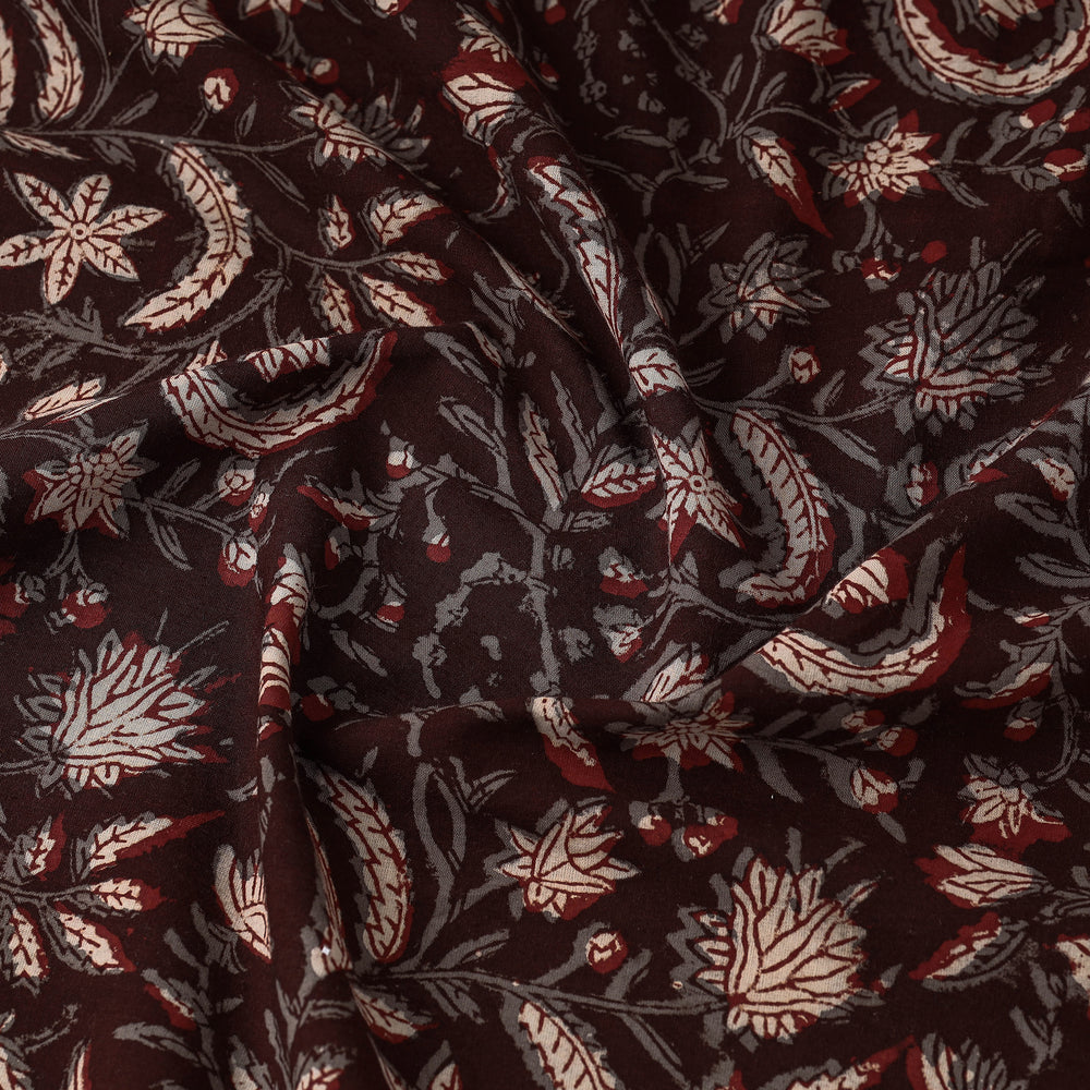 Brown - Bagru Block Print Cotton Fabric 09