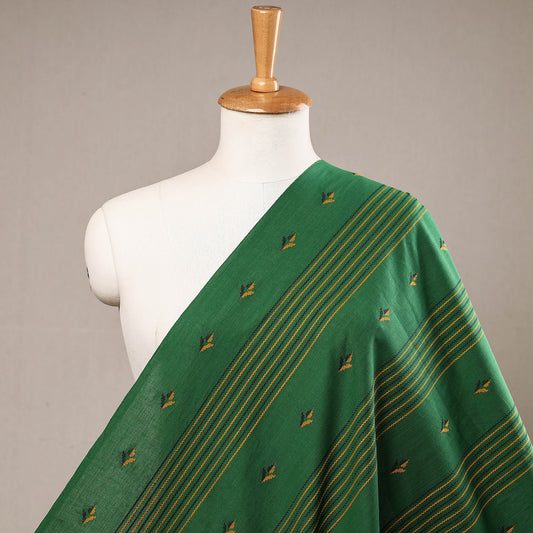 Green - Jacquard Prewashed Cotton Fabric