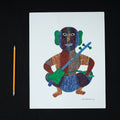  Original Gond Folk Art Painting by Gariba Singh Tekam 