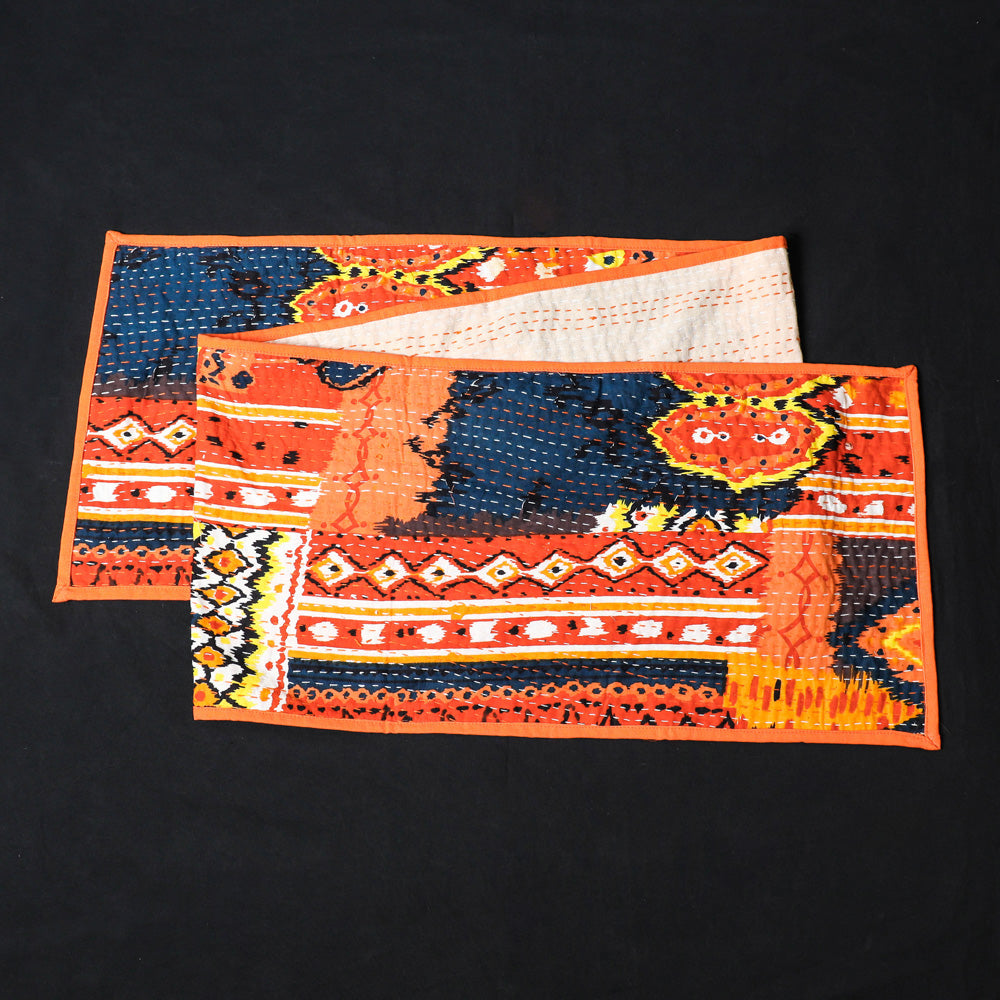 Kantha Work Printed Cotton Table Runner