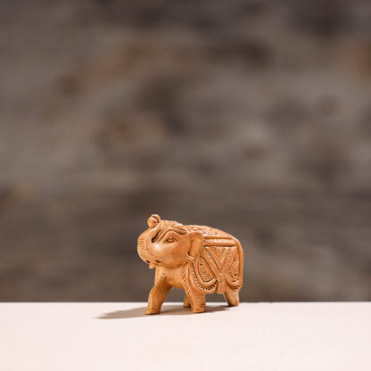 Hand Carved Kadam Wood Sculpture - Elephant