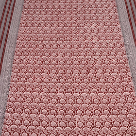 Red Bagh Block Printed Cotton Bedcover 