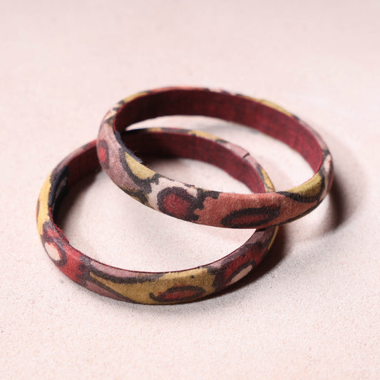 Handpainted Kalamkari Natural Dyed Bangle (Set of 2)