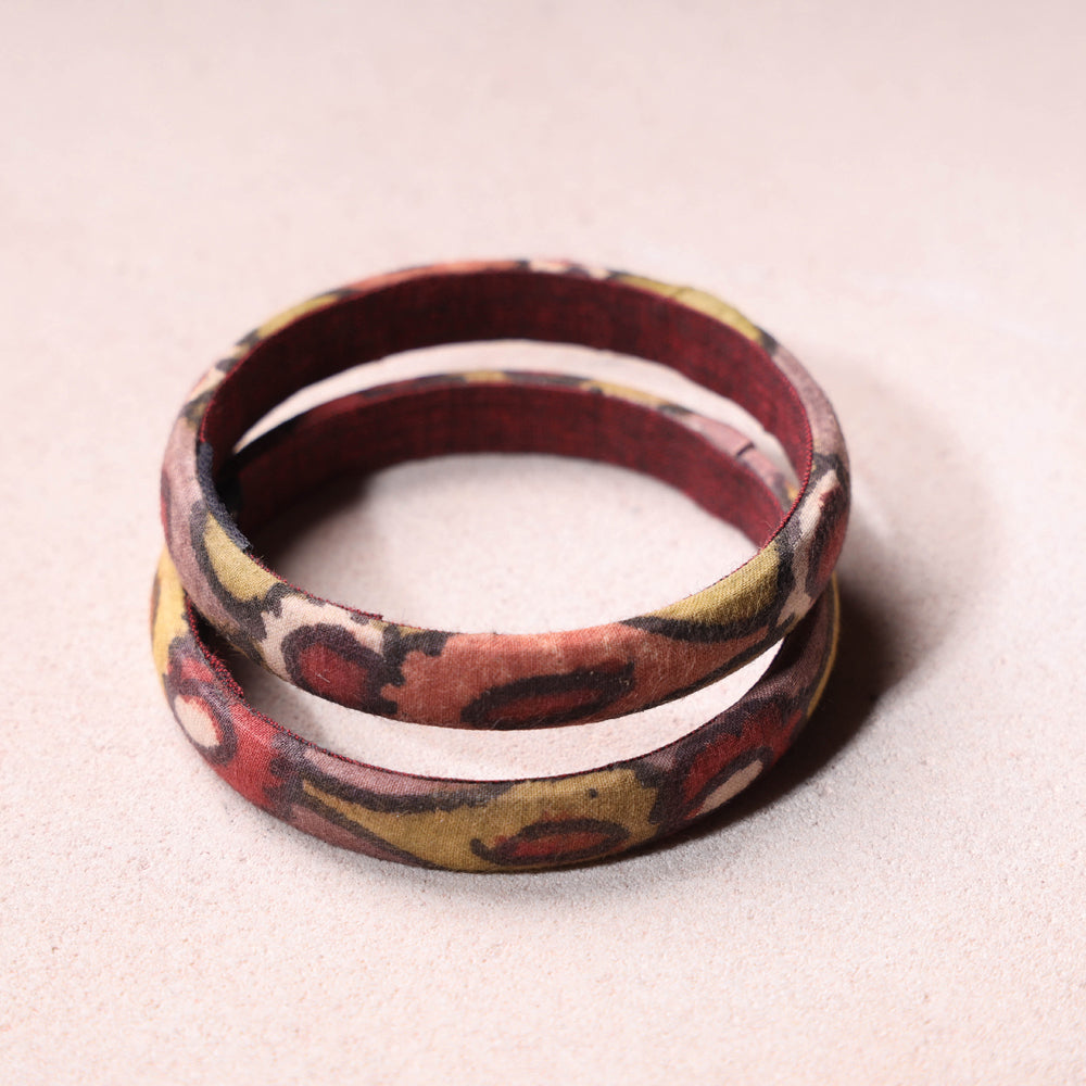 Handpainted Kalamkari Natural Dyed Bangle (Set of 2)