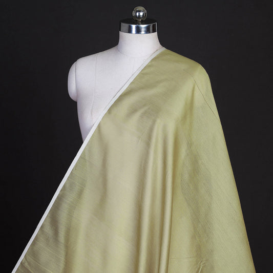 Light Olive Green - Maheshwari Silk Cotton Pure Handloom Fabric