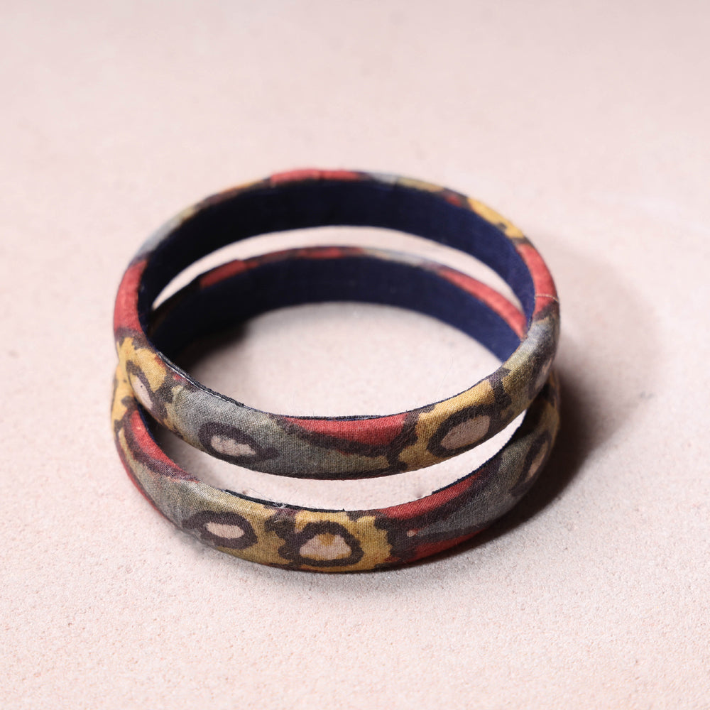 Handpainted Kalamkari Natural Dyed Bangle (Set of 2)