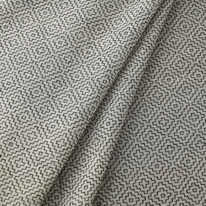 Grey - Jacquard Prewashed Cotton Fabric