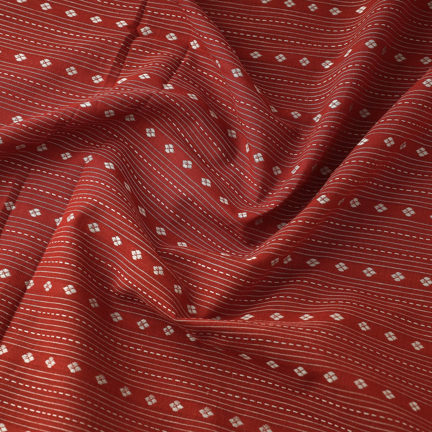 Maroon - Jacquard Prewashed Cotton Fabric