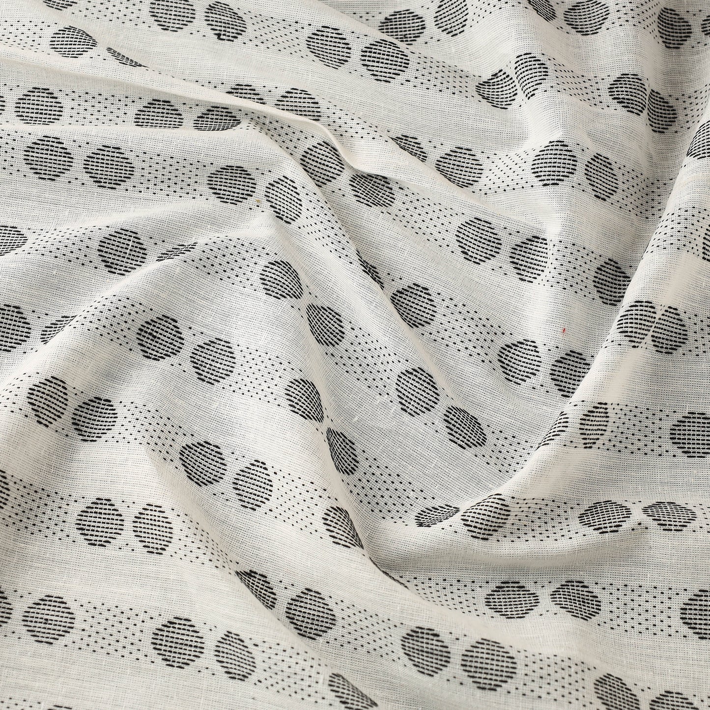 White - Jacquard Prewashed Cotton Fabric