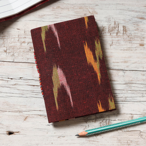 Ikat Fabric Cover Handmade Paper Notebook 