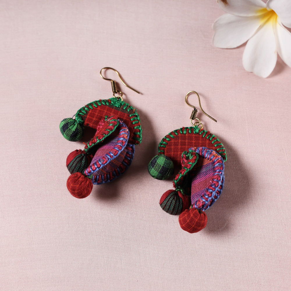 Gamcha Fabric Handmade Earrings