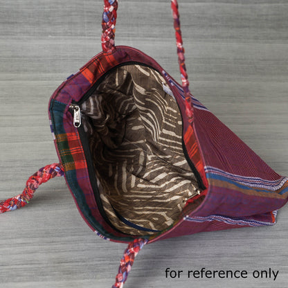 Gamcha Fabric Handmade Shoulder Bag by Rangila Dhaga