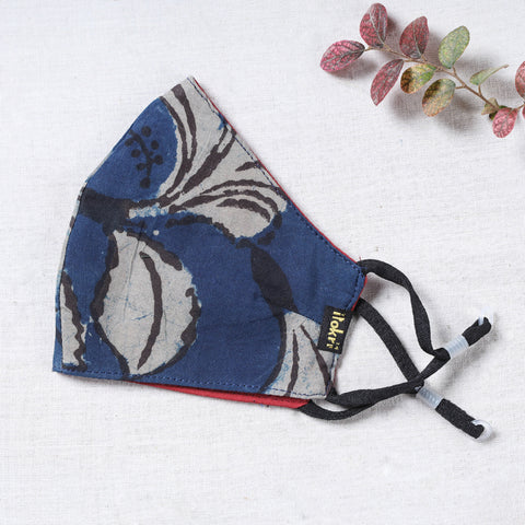  Bagru Block Printed Cotton 3 Layer Snug Fit Face Cover 