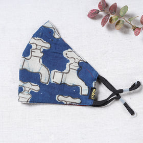  Bindaas Block Printed Cotton 3 Layer Snug Fit Face Cover 
