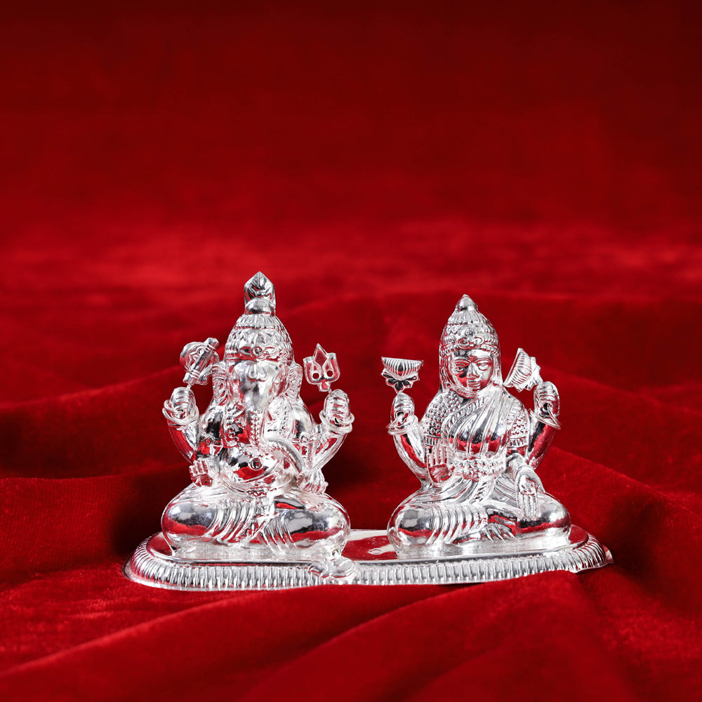 Silver Lakshmi Ganesh 