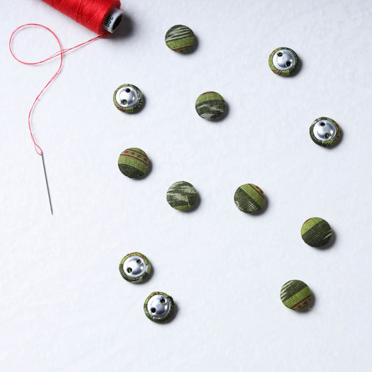 Buttonbaaz Handmade Fabric Button Small (Set of 12)