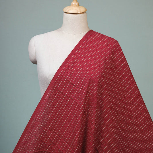 Red - South Prewashed Jacquard Cotton Fabric