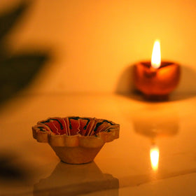  Decorative Handpainted Terracotta Diya (Set of 4) Online in India l iTokri.com 